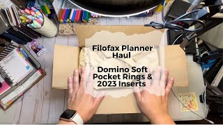 FILOFAX PLANNER HAUL  Domino Soft Pocket Rings amp 2023 Inserts [upl. by Sophi955]