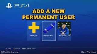 How To Add New PSN User Accounts on PS4  Playstation Tutorial for Additional Master Profile [upl. by Isobel344]