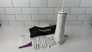 MySmile Cordless Portable Oral Irrigator Water Flosser [upl. by Rexer633]