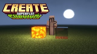 Power of Lava and Water  Minecraft Create Superflat [upl. by Llener]