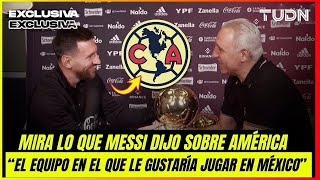 ¡EL MENSAJE DE MESSI EL ESTRELLA ARGENTINO REACCIONA AL CLUB AMÉRICA Y CAUSA FUROR [upl. by Barnaby]