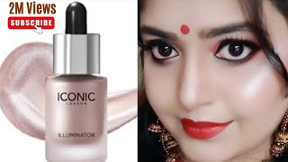 Natural Iconic London Illuminator Liquid Highlighter ll Demo  Review ll KOMAL SHARMA [upl. by Reidid]