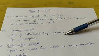 Types of capital class 11 [upl. by Eceined]