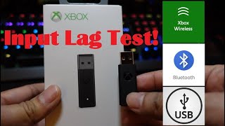 Xbox Wireless Adapter VS Bluetooth VS Wired Input Lag Test On PC [upl. by Thaine612]