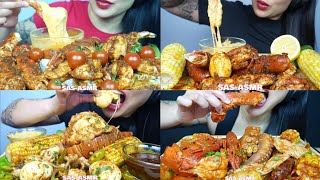 SAS ASMR SEAFOOD BOIL EATING COMPILATION  MUKBANG  SATISFYING EATING SOUNDS [upl. by David]