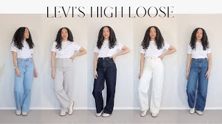 JEANS LEVIS HIGH LOOSE TRY ON HAUL amp REVIEW [upl. by Akirdna272]