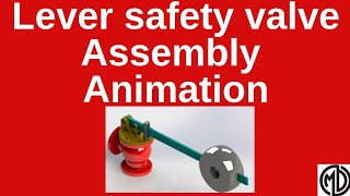 Lever safety valve Assembly animation animationengineering drawing [upl. by Toshiko528]