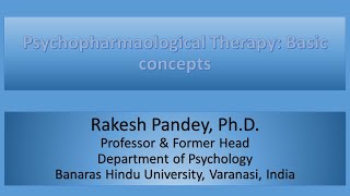 Psychopharmacological therapy Basic concepts [upl. by Romney104]