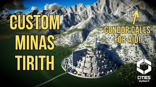 Minas Tirith from Lord of the Rings in Cities Skylines 2 [upl. by Yesnil329]