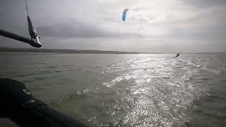 Traversée de la baie de Canche en kitesurf départ de SainteCécile 30032023 [upl. by Essirahs]