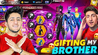 Gifting New Super Heroes Free Fire Bundle To My Brother 😍 Opening All 3 Bundle  Free Fire [upl. by Nylacaj]