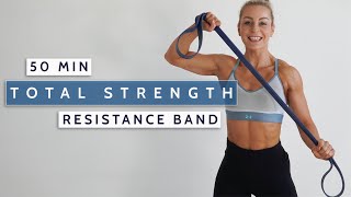 50 MIN FULL BODY RESISTANCE BAND Workout  Strength  Hypertrophy  Build amp Burn  Banded Workout [upl. by Anauqat]