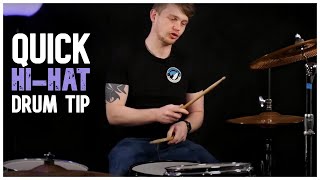 How to play 16th notes on hi hat with one hand drum technique lesson [upl. by Damarra]