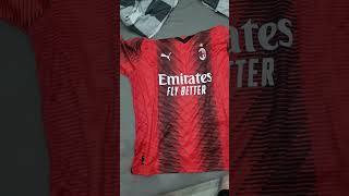 MineJerseys AC Milan Home Jersey 202425 Unboxing Review [upl. by Ripp]