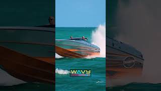 Cigarette boat CRUSHES rear passengers  Wavy Boats  Haulover Inlet [upl. by Eiruam]