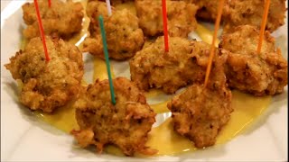 How to Make Cod Fish Fritters Recipe Buñuelos de Bacalao Episode 035 [upl. by Rebmac802]