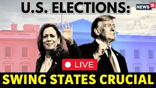 US Election Results 2024 Live  Trump Vs Kamala Who Is Winning The Swing States  News18 Live N18G [upl. by Inga]