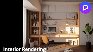 D5 Render 29  007 Realistic Interior Working Room Rendering for Beginner [upl. by Nede]