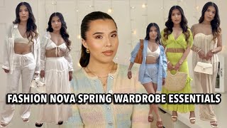 SPRING WARDROBE ESSENTIALS FT FASHION NOVA [upl. by Nonnah383]