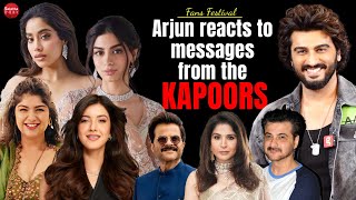 Arjun Kapoor REACTS to messages from Anshula Janhvi Khushi Shanaya Anil Maheep amp Sanjay Kapoor [upl. by Nilo]