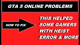 GTA 5 Online How to fix  can´t START HEIST  failed to download job  Server Error Message [upl. by Vig]