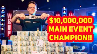 WSOP Main Event Final Table  A Champion is Crowned FULL HIGHLIGHTS [upl. by Norri]