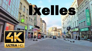 Ixelles quartier 🇧🇪 BRUSSELS Belgium 🇧🇪 4K 60fps Elsene rich quarter amp shopping 4K UHD [upl. by Jarl]