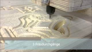 Schlüsselbrett fräsen auf Eigenbau CNC Fräs Maschine [upl. by Shanie]