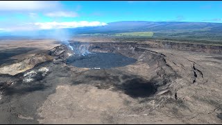 June 12 2023 — Aerial video of Kīlauea summit eruption [upl. by Ecnatsnoc569]