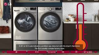 LG Dryers Troubleshooting amp Resolving LG Dryer Display Codes [upl. by Tomkin]