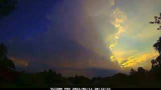 Cumulonimbus Clouds Timelapse of Sunset Thunderstorm in Kalamazoo Michigan [upl. by Cullie708]