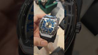 Franck muller vanguard crazy hours v45 midnight blue  this is how crazy hours jump watches watch [upl. by Mapel219]