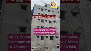 PG building🏢 for sale Bangalore Electronic city 30×40  west face E khata amp 40 rooms Rental [upl. by Jack681]