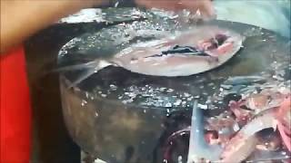 Philippine street food Deboning of Milk fish [upl. by Einnad]