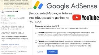 Como preencher formulário de informações fiscais do google adsense atualizado 2021 [upl. by Kcirdlek]