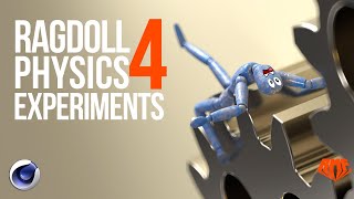 RagDoll Experiments 4  Physics fun in Cinema 4D [upl. by Ailegra]