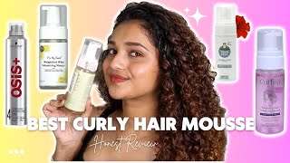 Best Curly Hair Mousse in India  Honest Trial and Review  How to use Mousse on Frizzy Curly Hair [upl. by Germain]