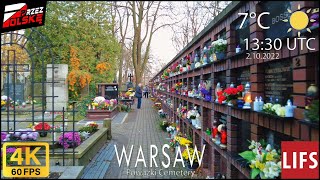 4k POLAND🚶🏽‍♂️WALK  WARSAW  Powązki Cemetery 🕯 Vol I  60fps PrzezPolskę [upl. by Lamej]