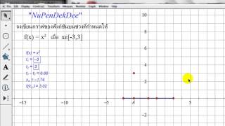 การเขียนกราฟของฟังก์ชันบนช่วงที่กำหนดในโปรแกรม GSP [upl. by Ellehsim]