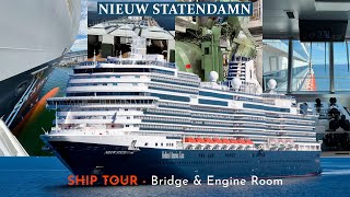 Nieuw Statendam Tour in Tallinn Bridge amp Engine Room [upl. by Melmon]