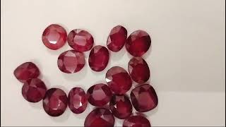 glass field ruby Ovals cut loose Gemstone for jewellery [upl. by Shyamal]