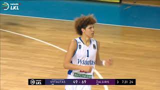 LaMelo hits FOUR 3pointers in a row against Zalgiris Kaunas [upl. by Garald]