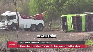 Cuatro muertos y 27 heridos tras el vuelco de un colectivo en Ruta 66 [upl. by Magnum]