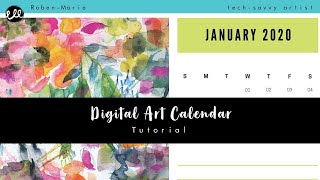 How to Create a Digital Art Calendar in Canva [upl. by Asiuol]