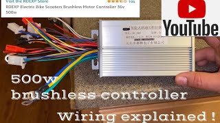 500w Brushless dc motor controller Review￼￼ Wiring ￼ [upl. by Charles]