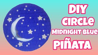 DIY EASY ROUND MIDNIGHT BLUE PIÑATA  FÁCIL PASO A PASO  HOW TO MAKE piñata  COMO HACER [upl. by Letsirc]