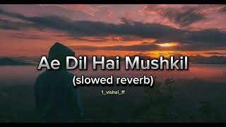 Ae Dil Hai Mushkil 🥀❤️‍🩹 slowedreverb tseries [upl. by Vil449]