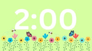 Spring Day 2 Minute Timer  Classroom Timer  Flower Timer  Spring Countdown [upl. by Aretha]