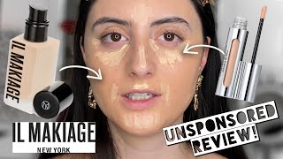 UNSPONSORED IL MAKIAGE FOUNDATION amp CONCEALER REVIEW amp WEAR TEST [upl. by Asiralc133]