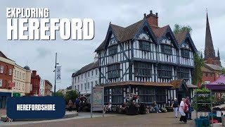 Exploring HEREFORD  Charming English Cathedral City  Lets Walk [upl. by Dinsmore]